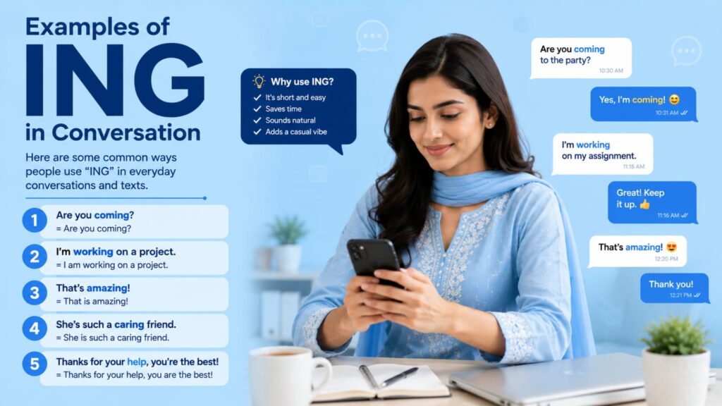 Examples of ING in Conversation