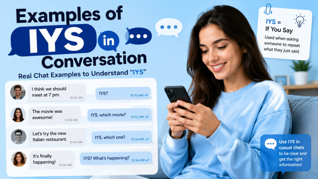 Examples of IYS in Conversation