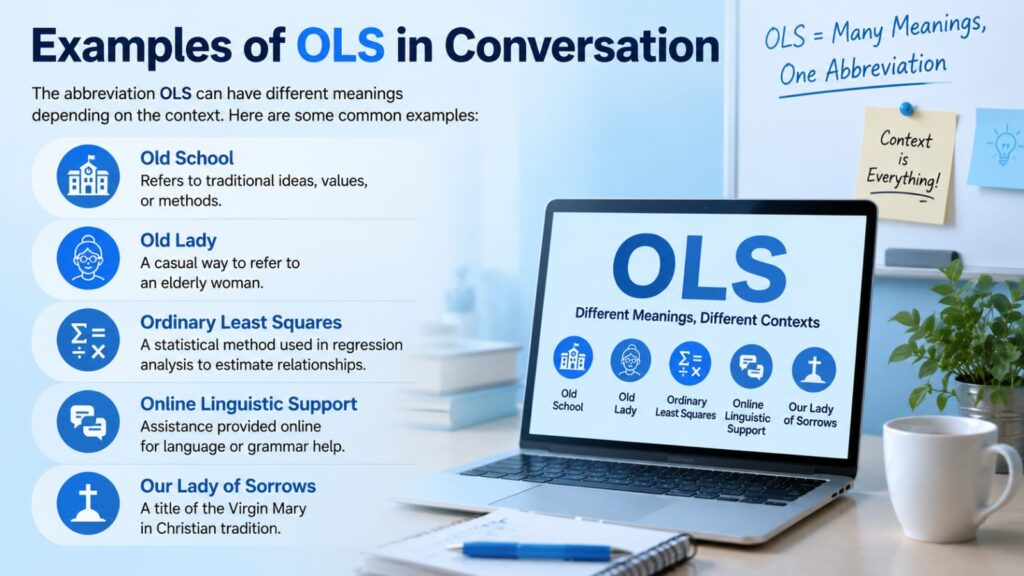 Examples of OLS in conversation