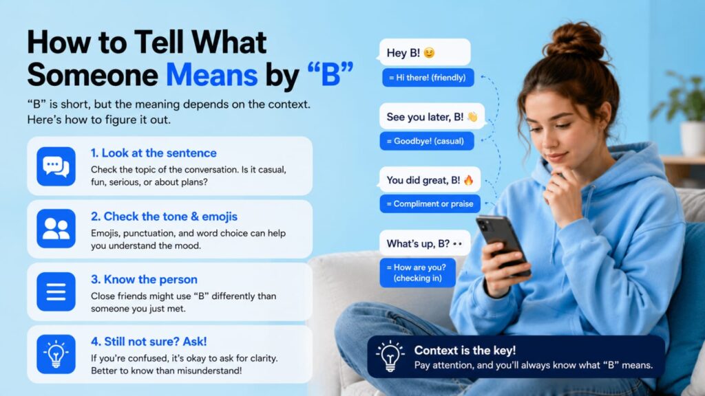 How to Tell What Someone Means by B