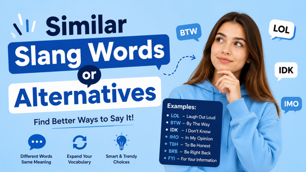 Similar Slang Words or Alternatives