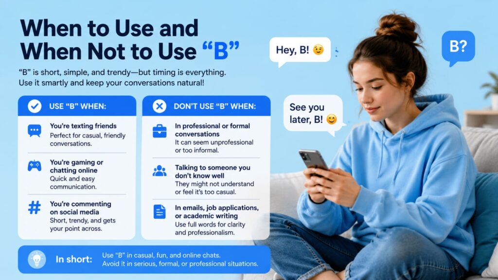 When to Use and When Not to Use B