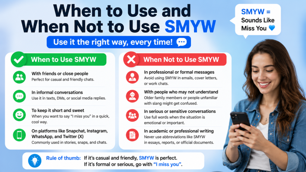 When to Use and When Not to Use SMYW