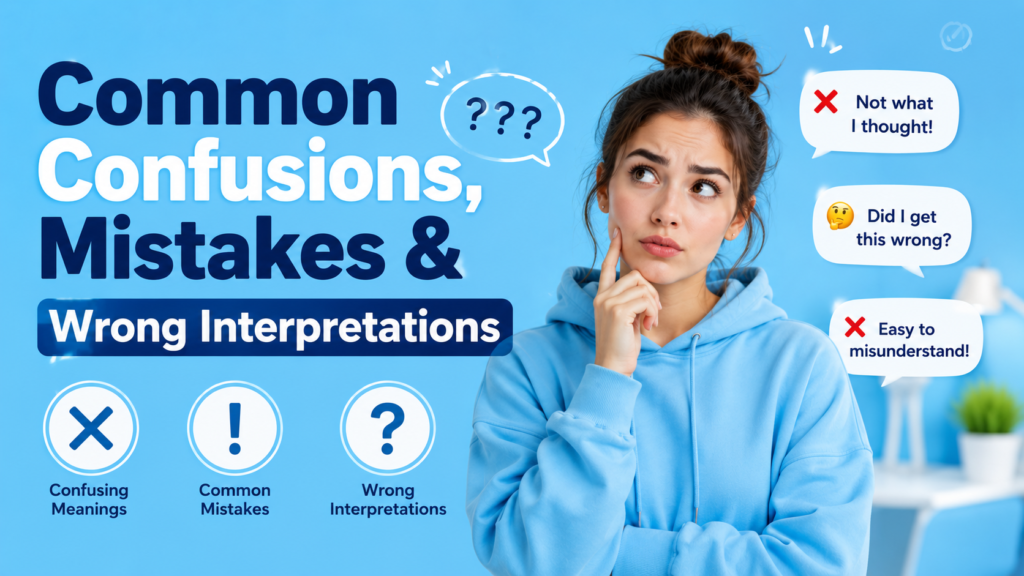 Common Confusions, Mistakes & Wrong Interpretations