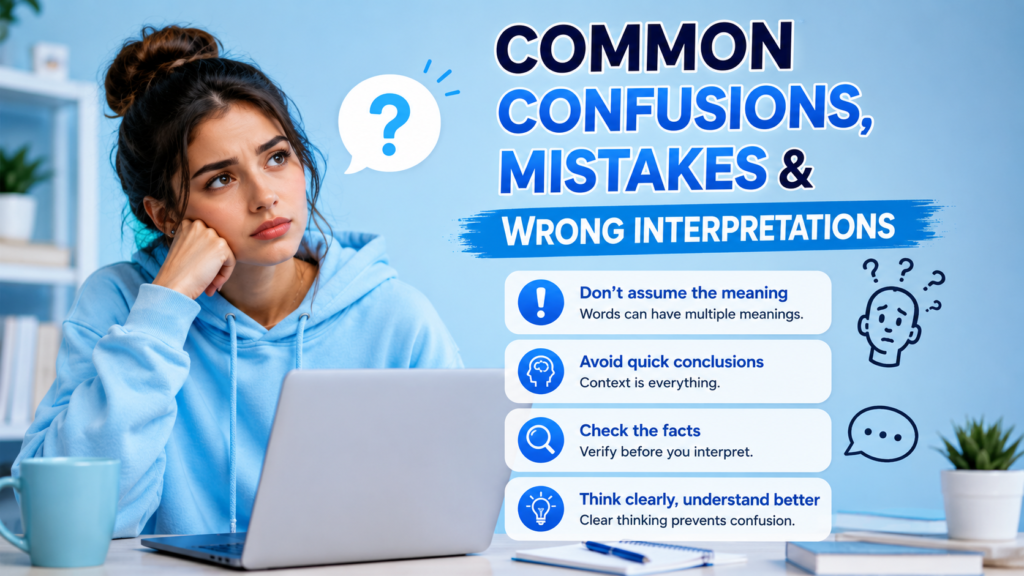 Common Confusions, Mistakes & Wrong Interpretations