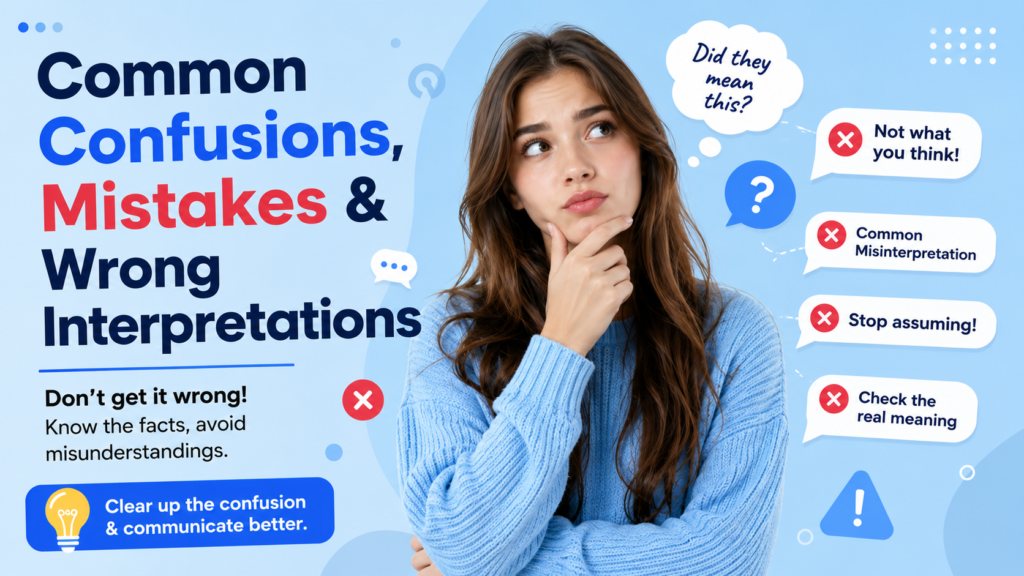 Common Confusions, Mistakes & Wrong Interpretations