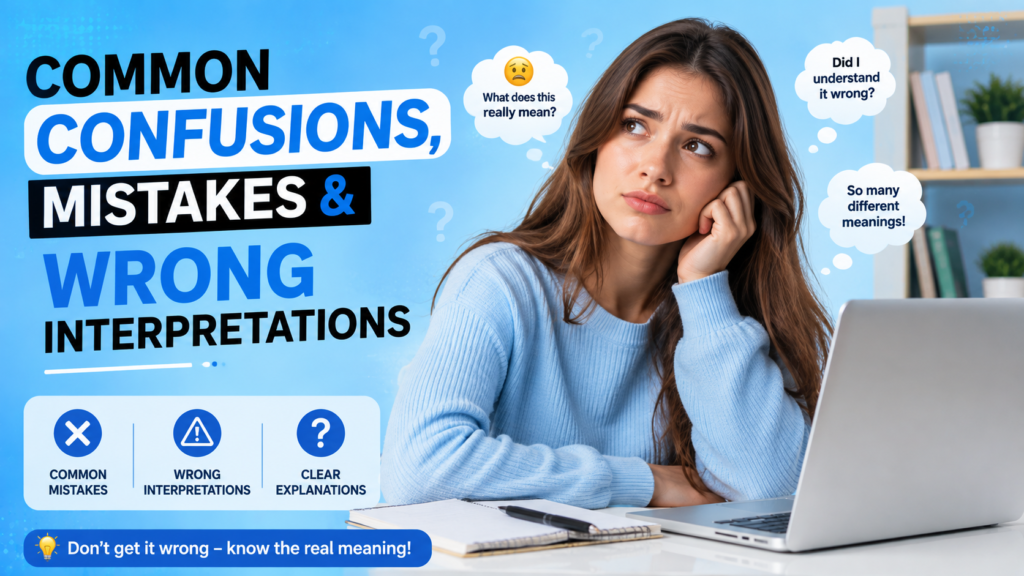 Common Confusions, Mistakes & Wrong Interpretations