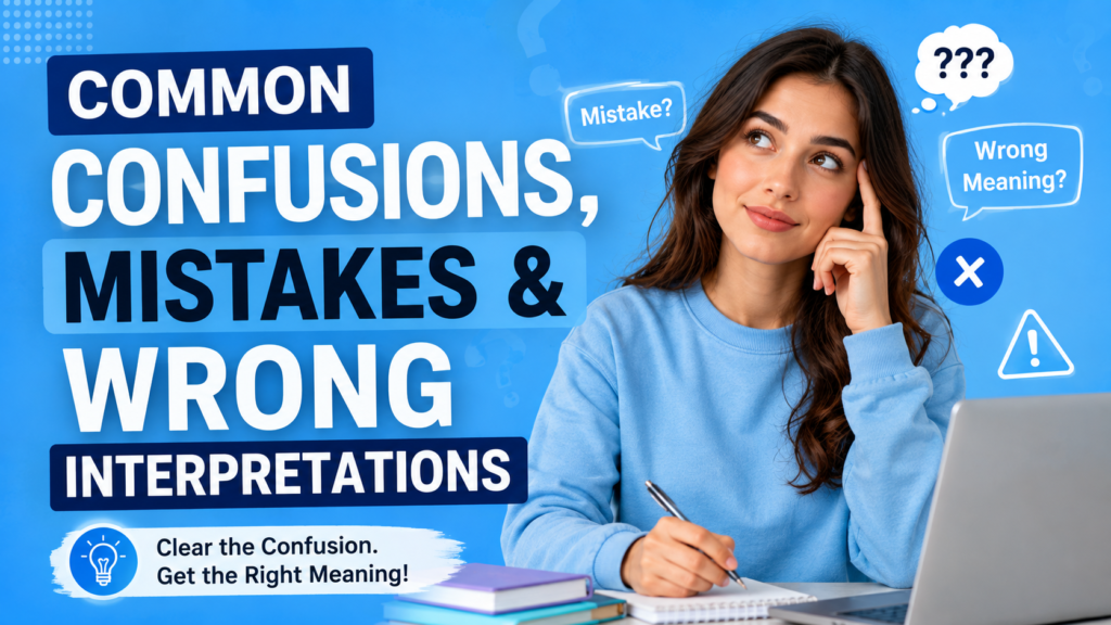 Common Confusions, Mistakes & Wrong Interpretations 