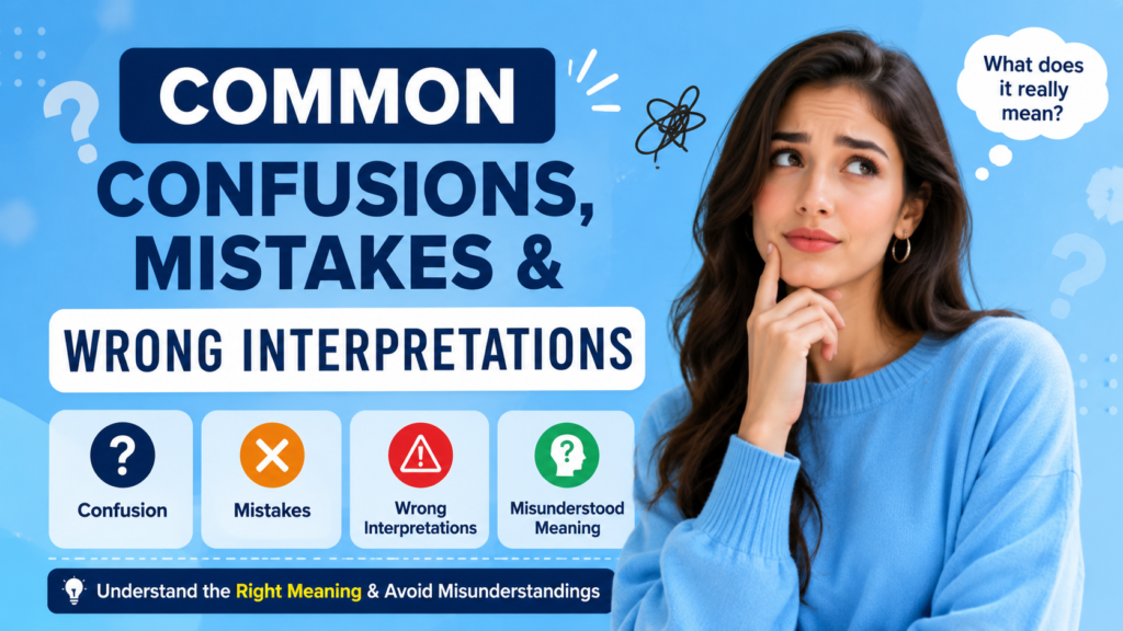 Common Confusions, Mistakes & Wrong Interpretations 