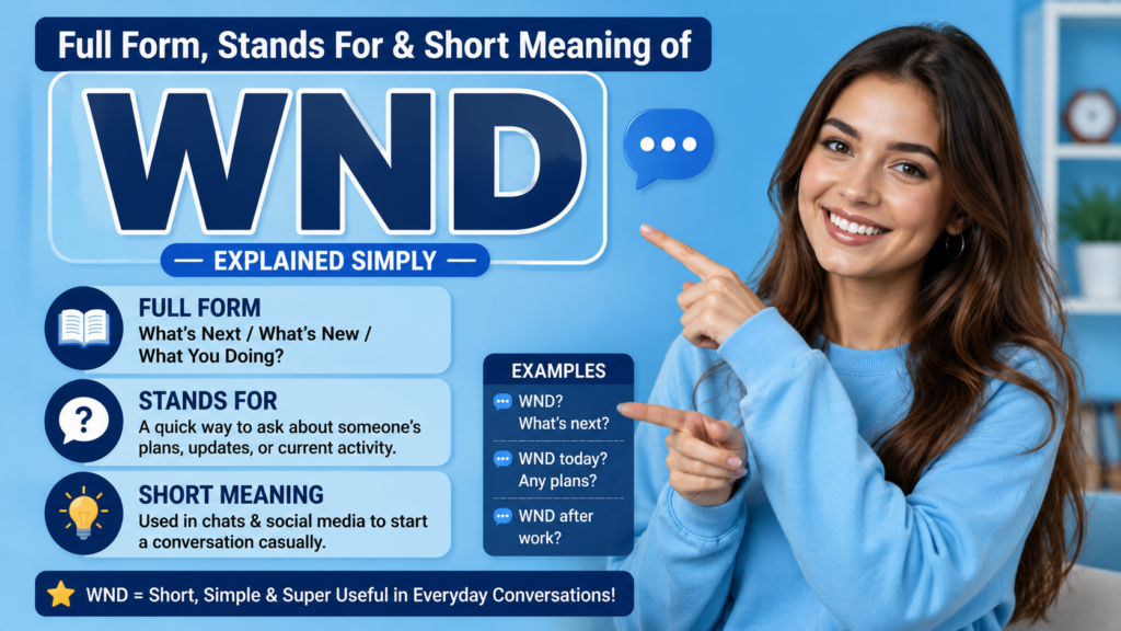 Full Form, Stands For & Short Meaning of WND