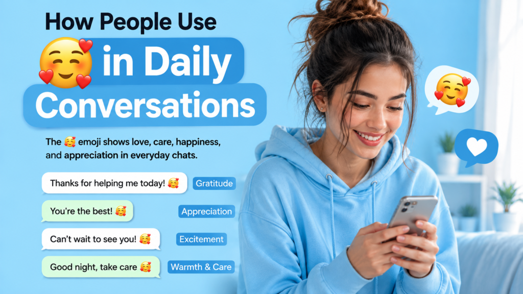 How People Use 🥰 in Daily Conversations