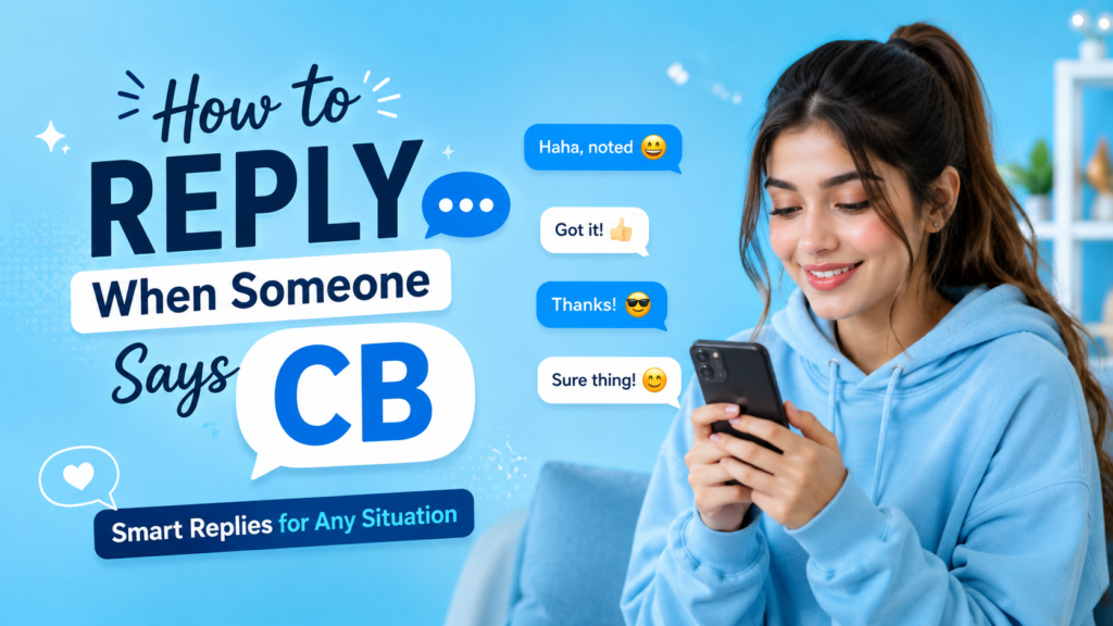 How to Reply When Someone Says CB