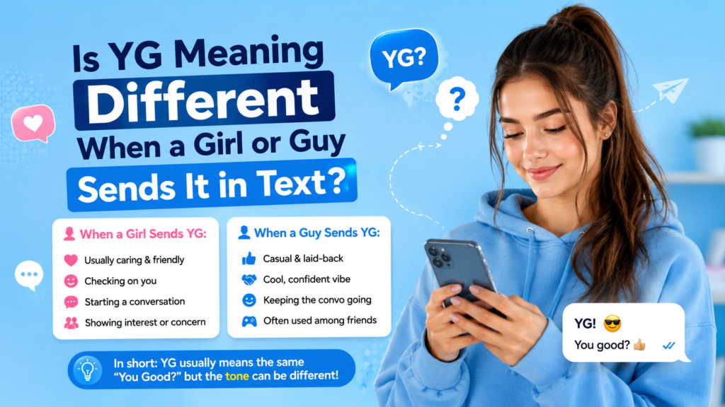 Is YG Meaning Different When a Girl or Guy Sends It in Text