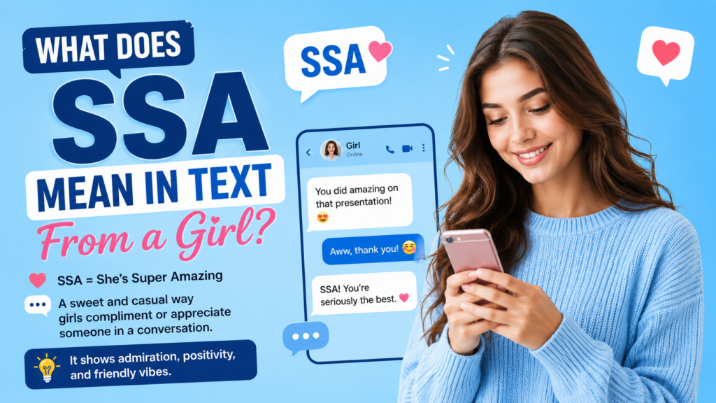 What Does SSA Mean in Text From a Girl