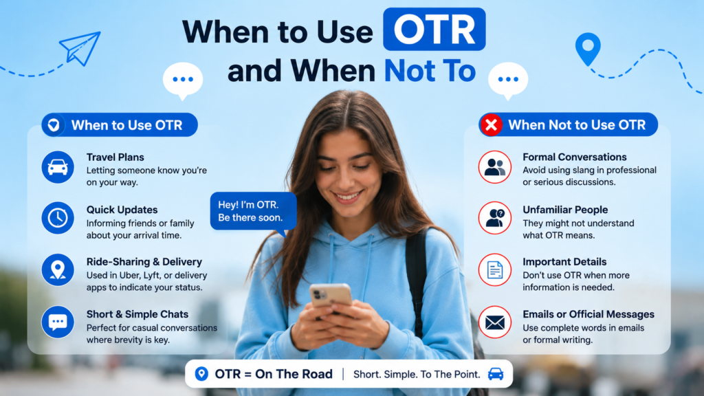 When to Use OTR and When Not To Use