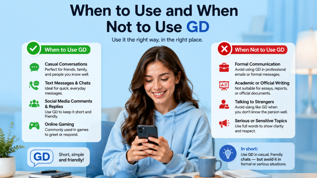 When to Use and When Not to Use GD