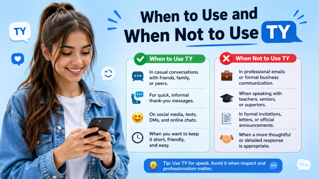 When to Use and When Not to Use TY