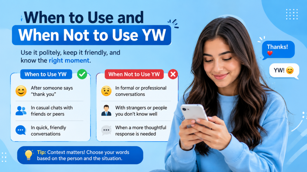 When to Use and When Not to Use YW