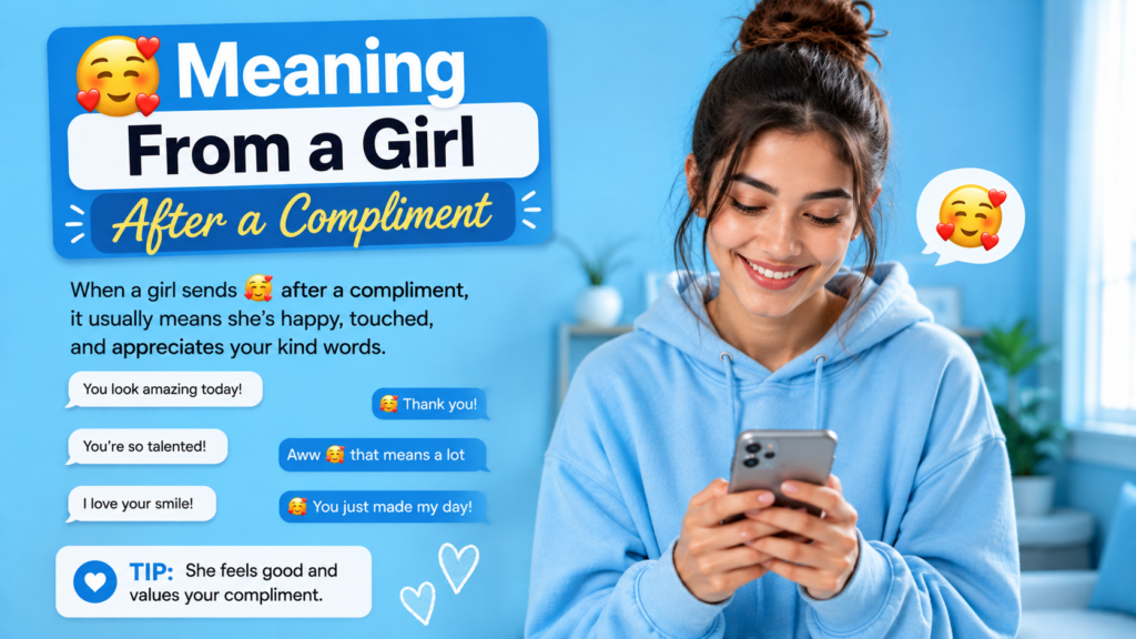🥰 Meaning From a Girl After a Compliment