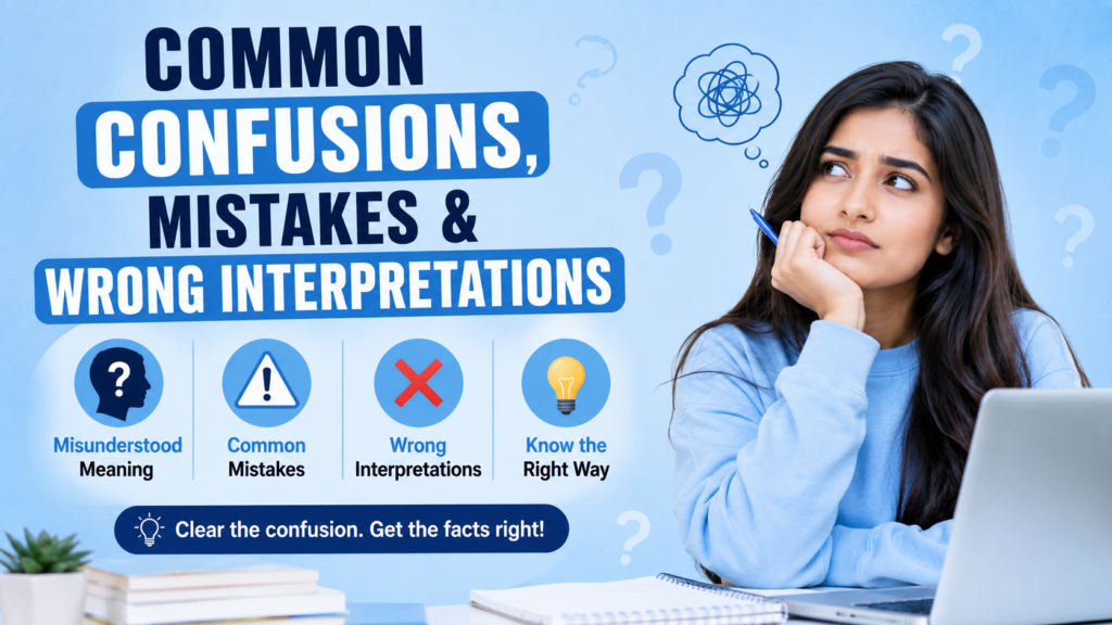 Common Confusions, Mistakes & Wrong Interpretations