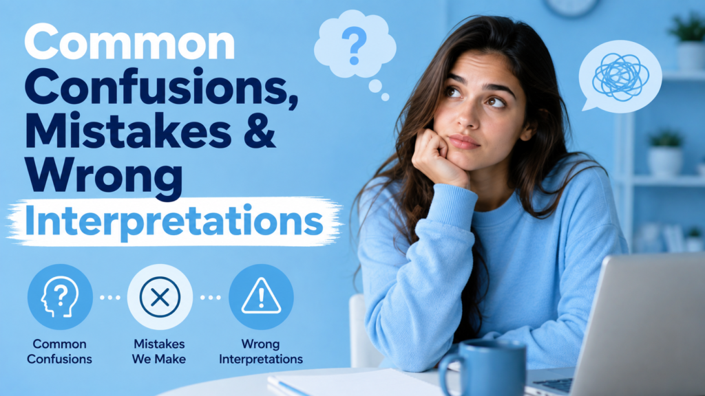 Common Confusions, Mistakes & Wrong Interpretations