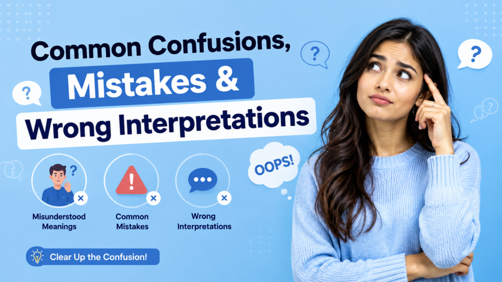 Common Confusions, Mistakes & Wrong Interpretations