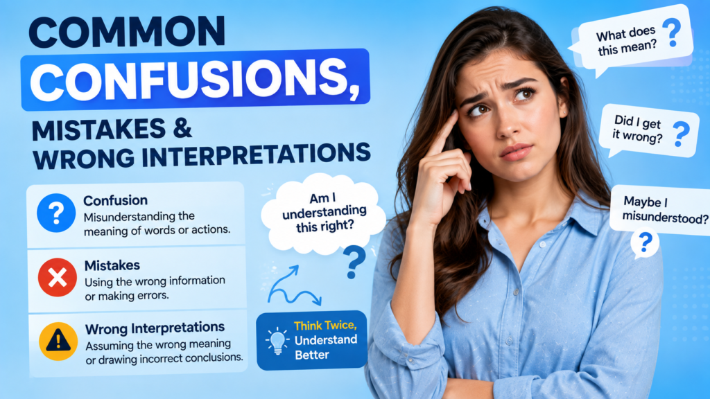 Common Confusions, Mistakes & Wrong Interpretations