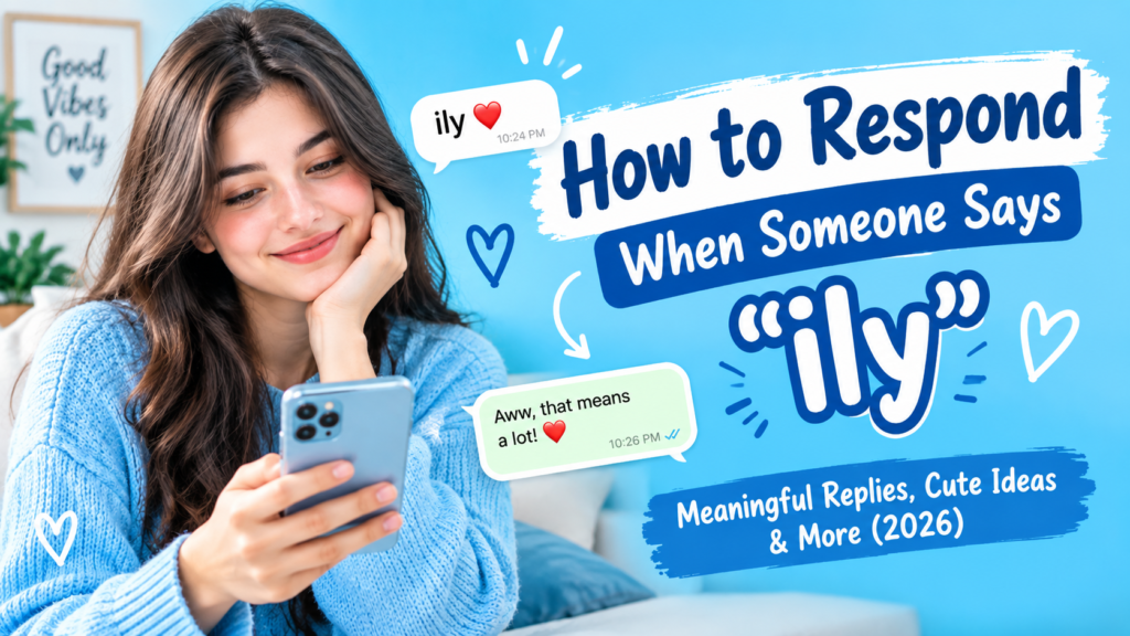 How to Respond When Someone Says ily