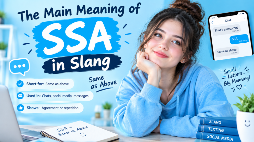 The Main Meaning of SSA in Slang