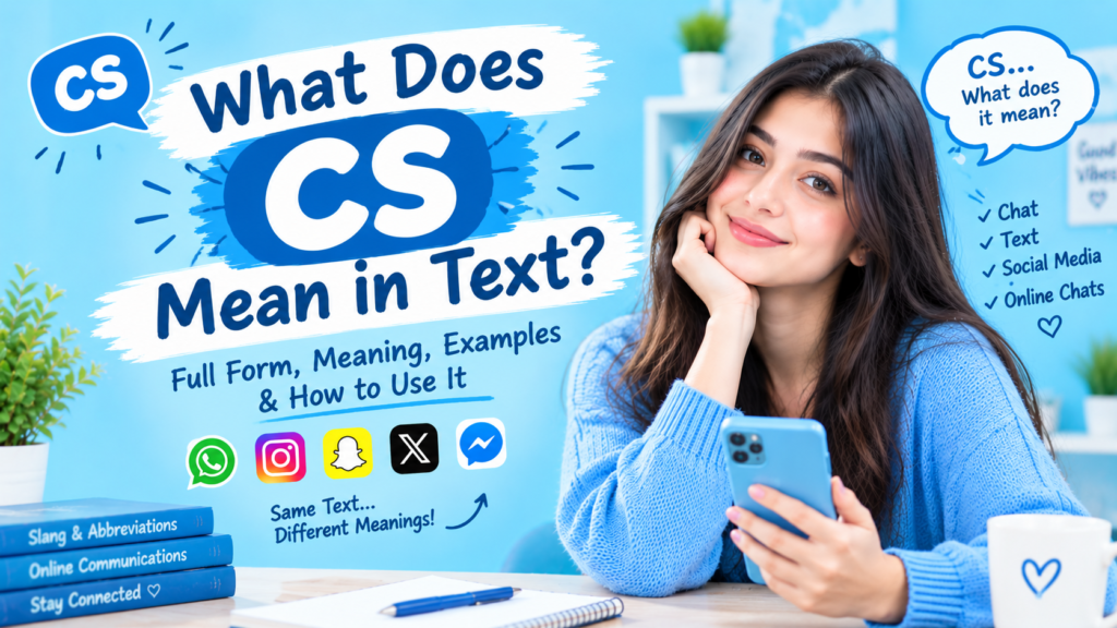 What Does CS Mean in Text