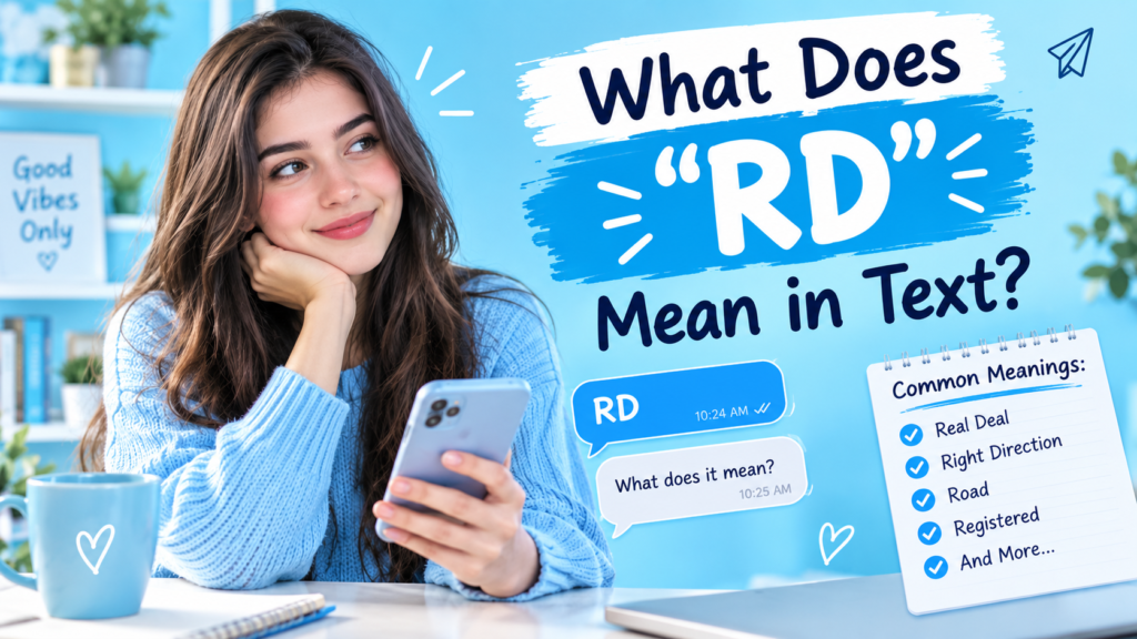 What Does RD Mean in Text