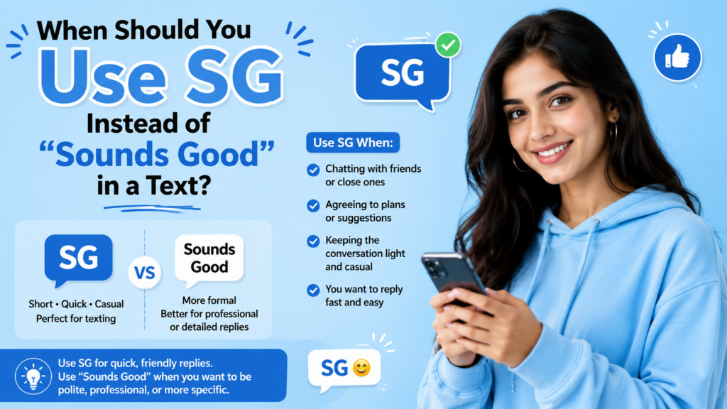 When Should You Use SG Instead of Sounds Good in a Text
