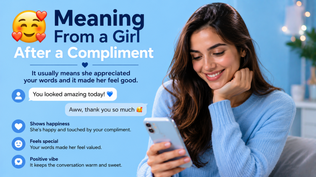 🥰 Meaning From a Girl After a Compliment
