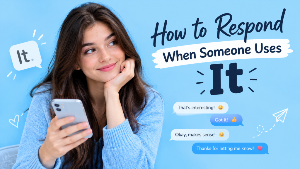How to Respond When Someone Uses It