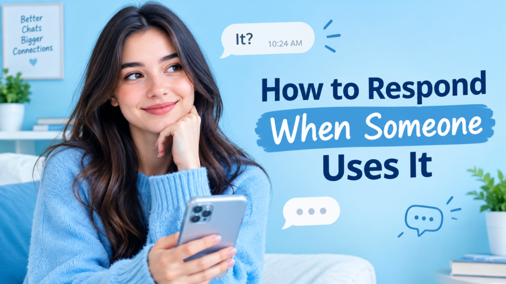 How to Respond When Someone Uses It