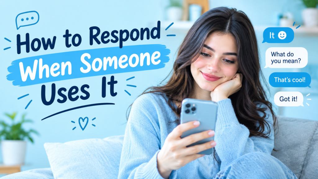 How to Respond When Someone Uses It
