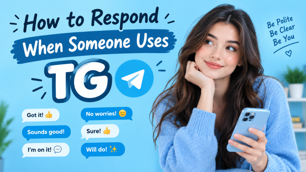 How to Respond When Someone Uses TG