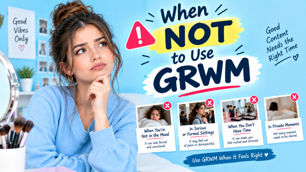 When NOT to Use GRWM