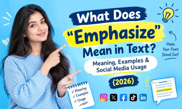 What Does Emphasize Mean in Text Meaning, Examples & Social Media Usage (2026)